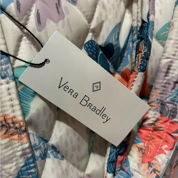 Vera Bradley Botanical Print Travel Bag - Cream and Blue - Picture 6 of 7